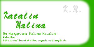 katalin malina business card